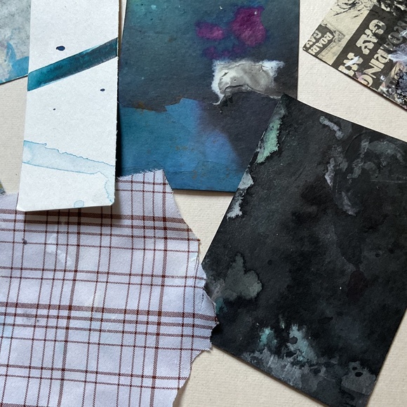 Junk Journal Pack 15+ Hand painted Pieces, Great for scrapbooking, collage - Picture 7 of 9